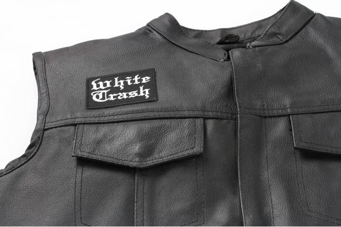  shown on leather vest
