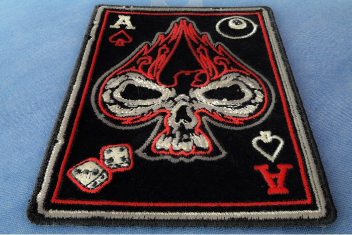 Ace Of Spades Skull Patch diagonal view