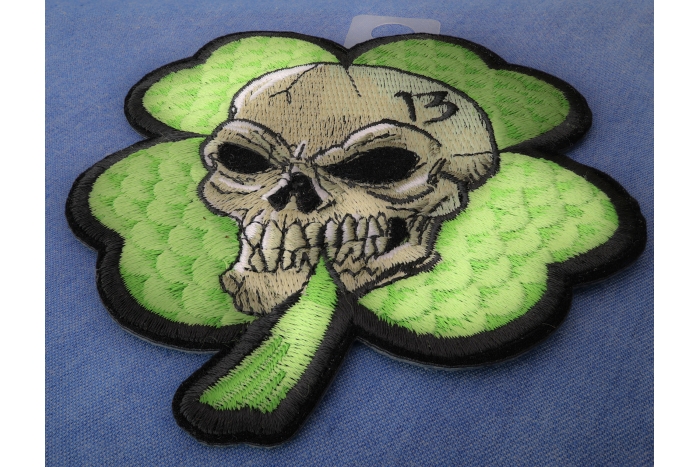 Clover Skull Patch diagonal view