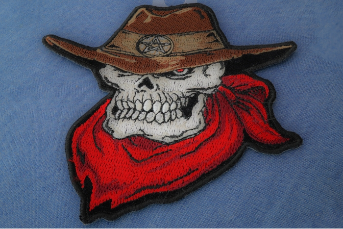 Cowboy Skull Patch diagonal view