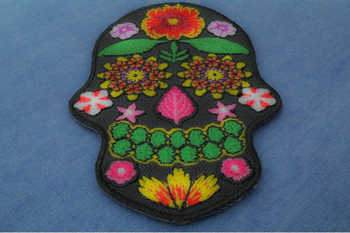 Flower Skull Patch diagonal view