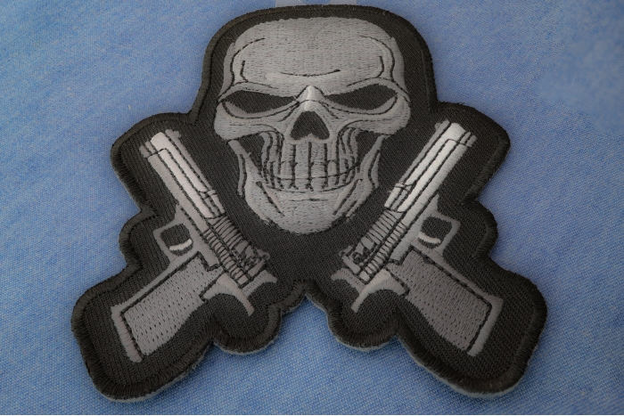 Guns and Skull Patch diagonal view