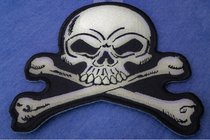 Skull and Crossbones Patch diagonal view
