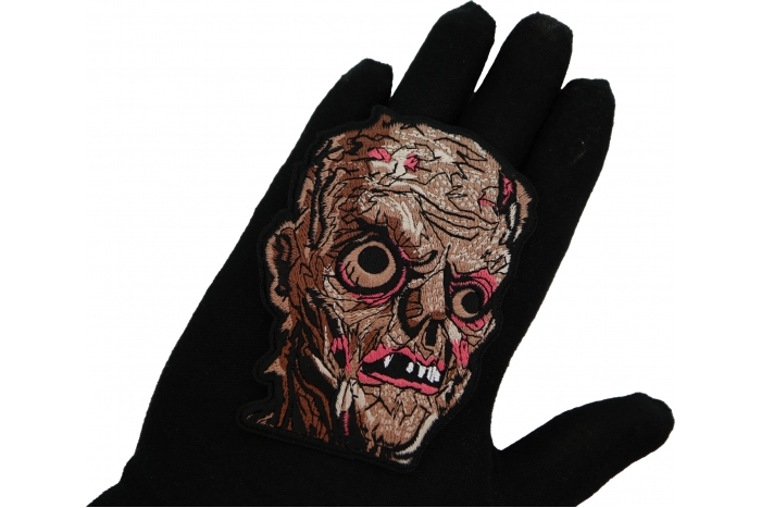 Zombie Patch, Skull Patches shown on hand for size comparison