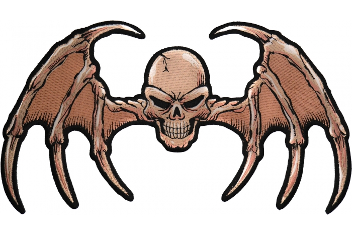 Bat Wings Skull Patch