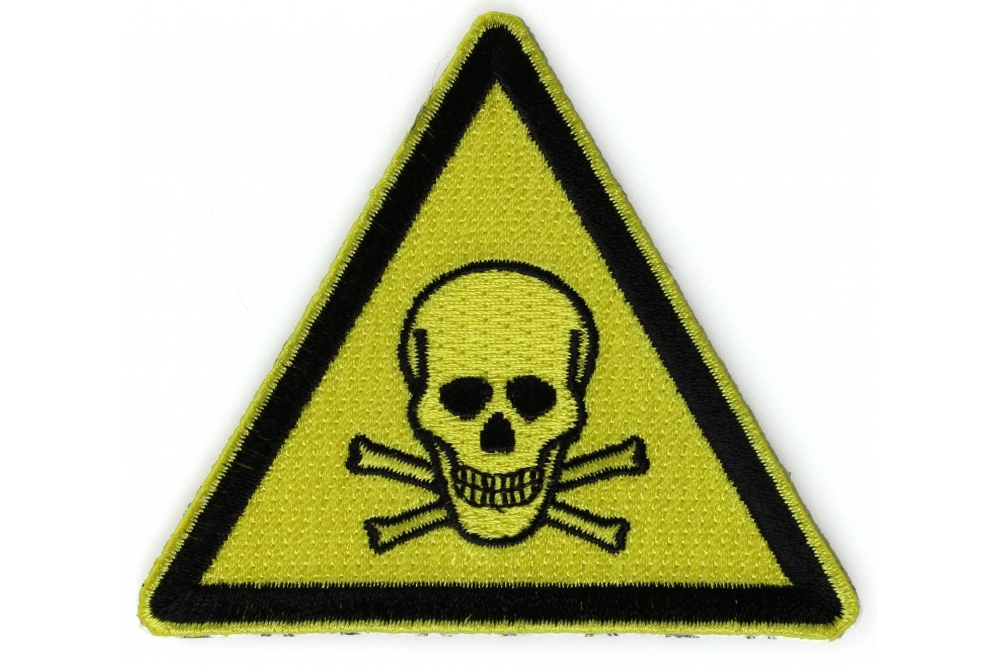 Danger Skull Triangle Yellow Patch