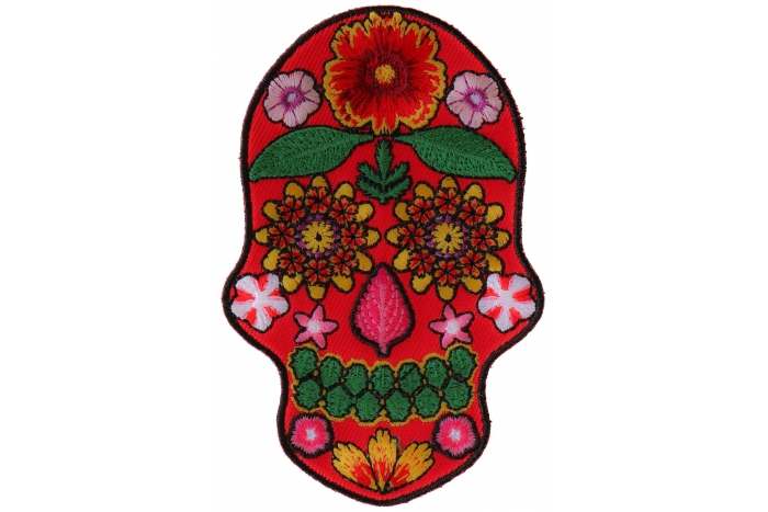 Sugar Skull Flowers Patch