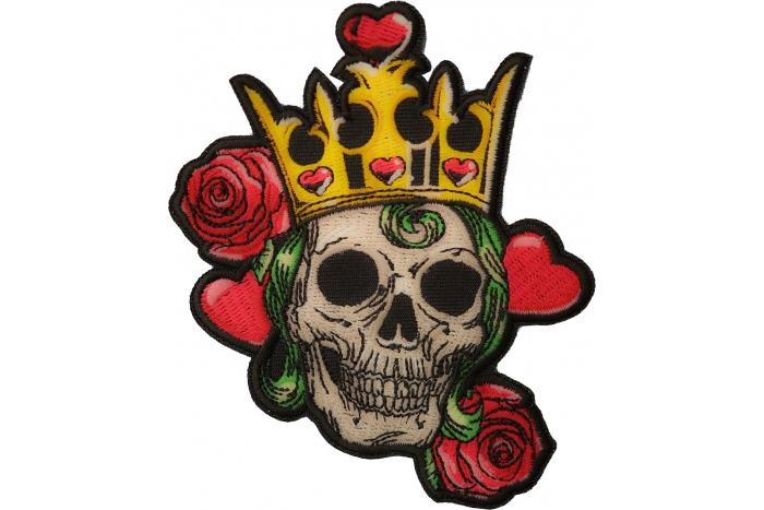 Hearts Queen Skull Patch