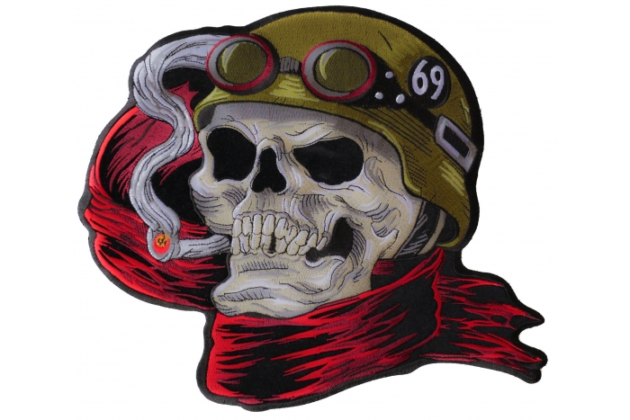 69 Skull Cigar Patch