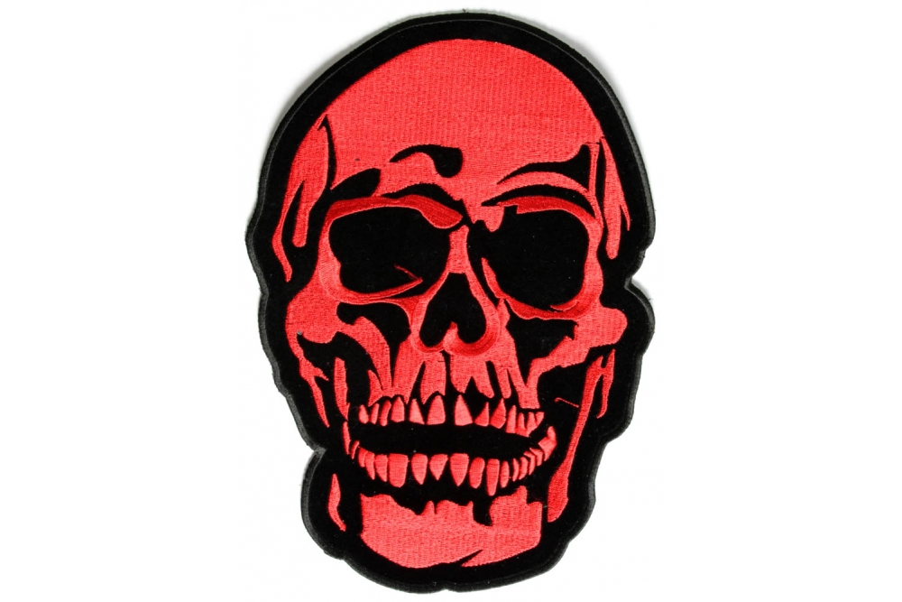 Large Red Baron Skull Patch