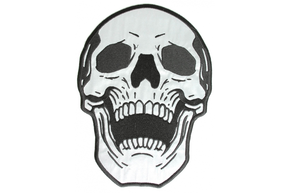 Large Reflective Skull Patch
