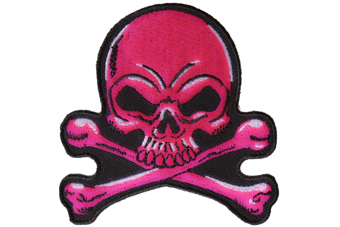 Pink Skull and Cross Bones Patch