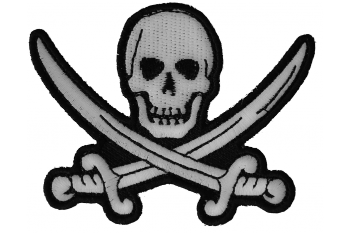 Pirate Sword Skull Patch