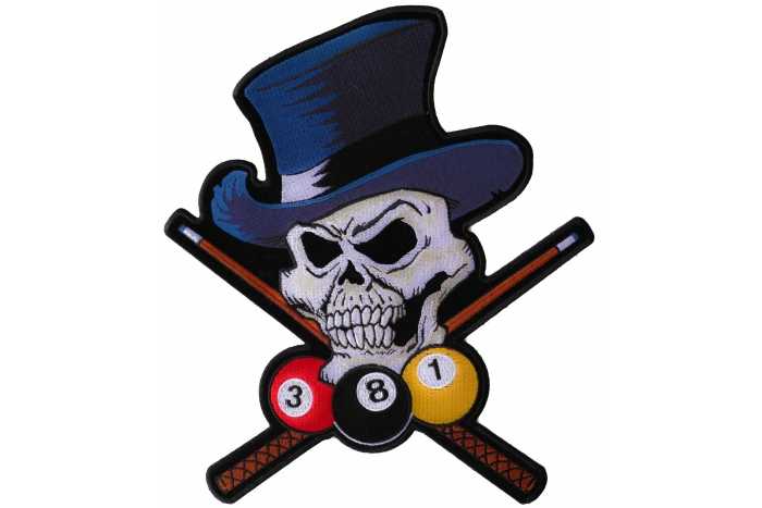 Tall Hat Skull Billard Patch
