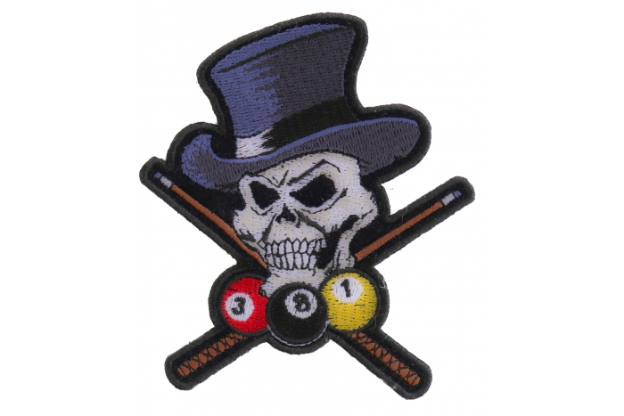 Skull and Pool Sticks Patch