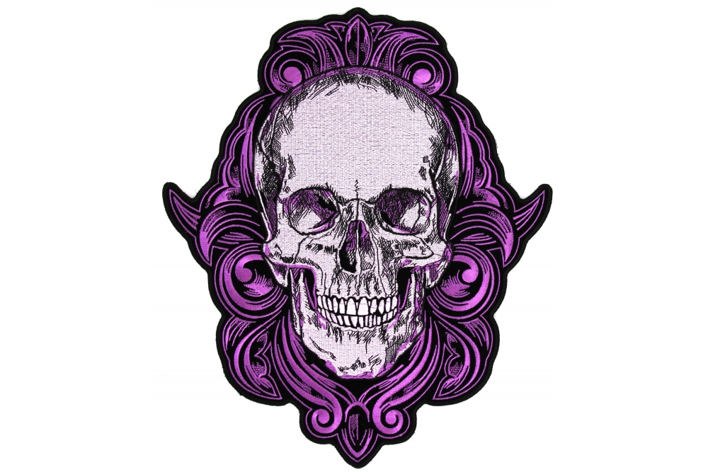 Purple Skull Large Back Patch