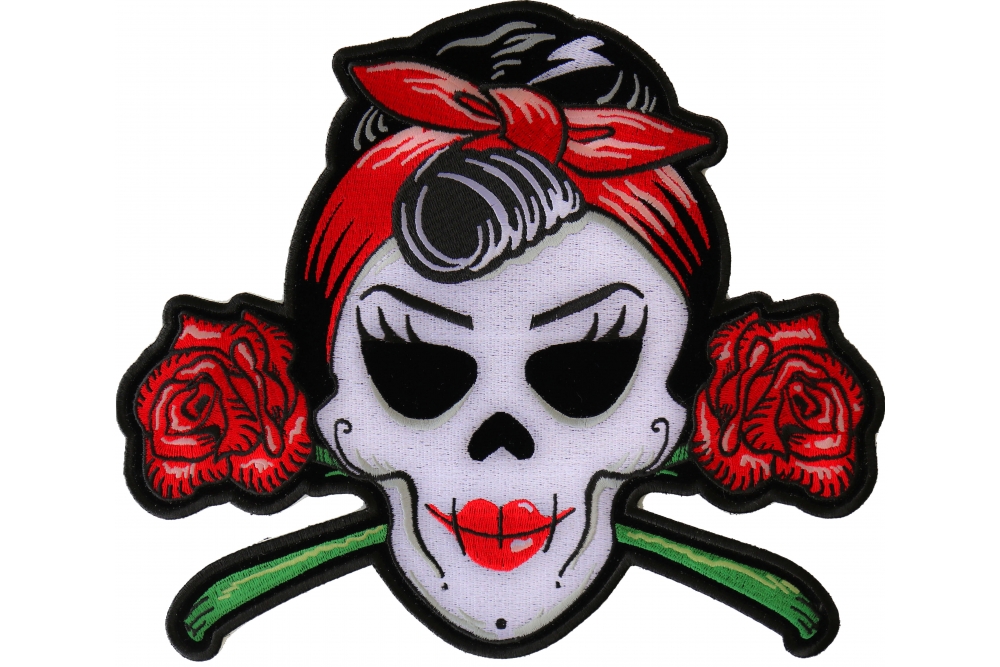 Mexican Flag Skull Patch, Skull Patches by Ivamis Patches