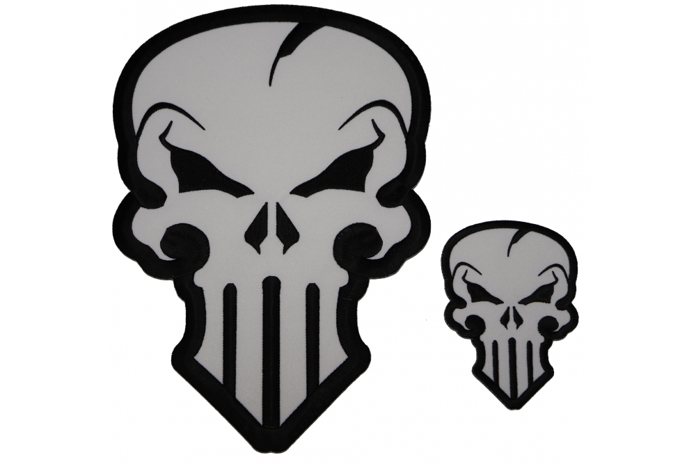 Set of 2 Skull Patches similar to Punisher