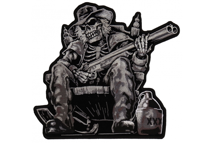 Shotgun Skeleton Moonshiner Large Patch Shotgun Skeleton Moonshiner Large Patch