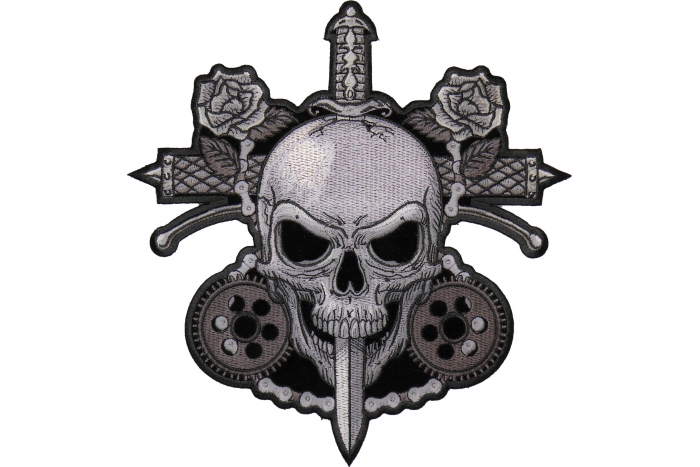 Skull and Roses Patch