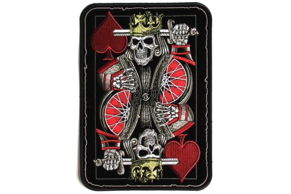 Skull King Of Spade Large Back Patch