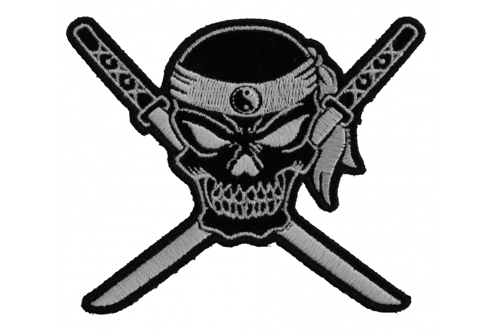 Small Skull Cross Swords Patch