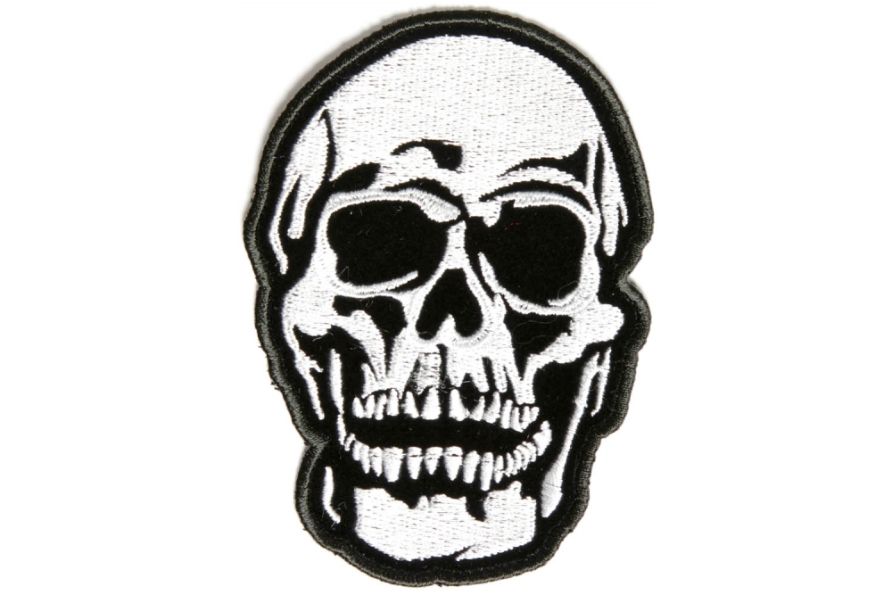Small White Baron Skull Patch