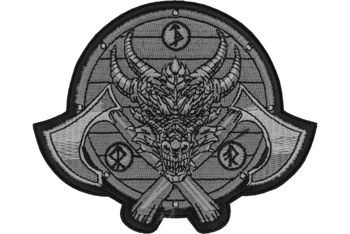 Viking Dragon and Axes Patch