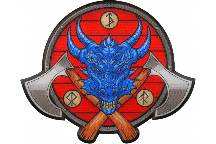 Viking Dragon and Axes Patch