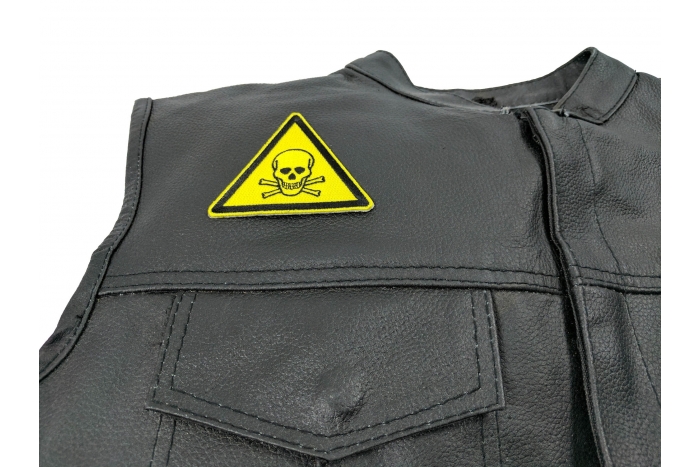  shown on leather vest