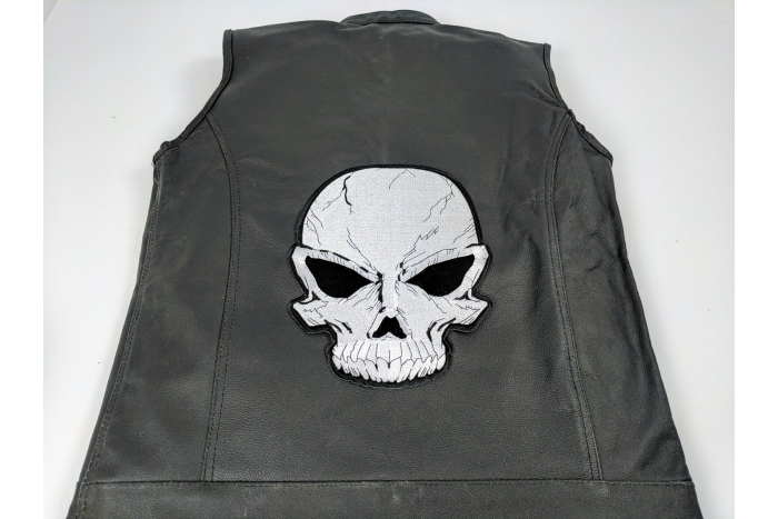  shown on leather vest