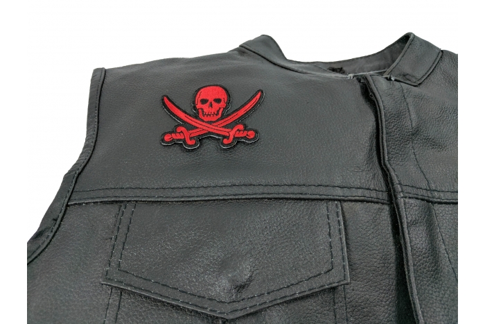  shown on leather vest