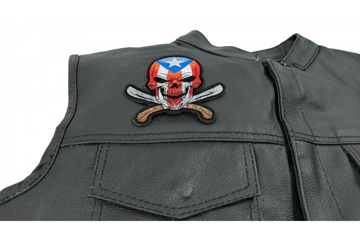  shown on leather vest