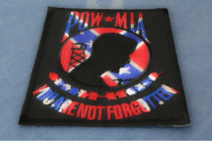 Confederate POW MIA Patch diagonal view