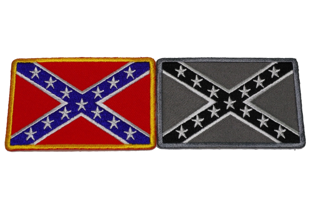 Southern Flag Patches 2 Confederate Flags