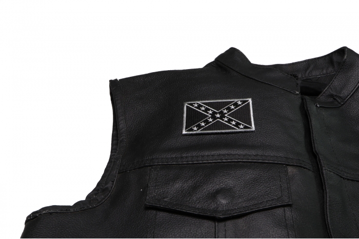  shown on leather vest