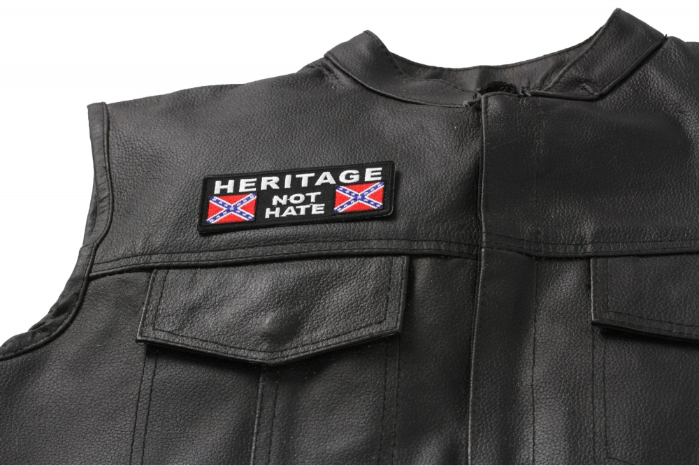 Rebel flag cheap leather vest