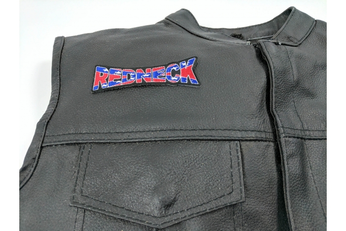  shown on leather vest