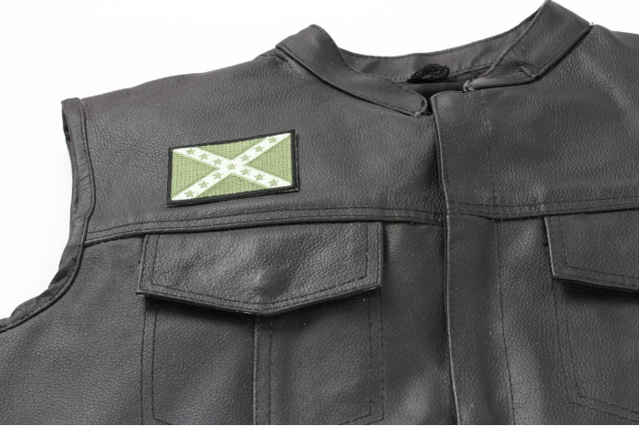  shown on leather vest