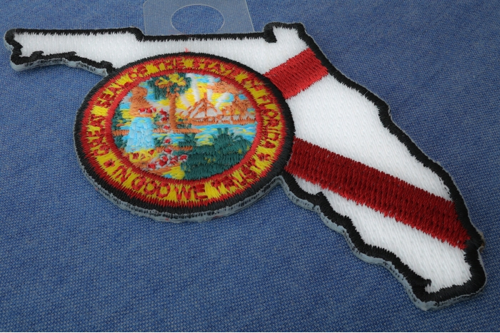 Florida Patch with State Seal and Map diagonal view