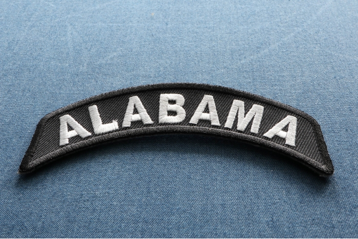 Alabama Patch Iron on State Rocker diagonal view