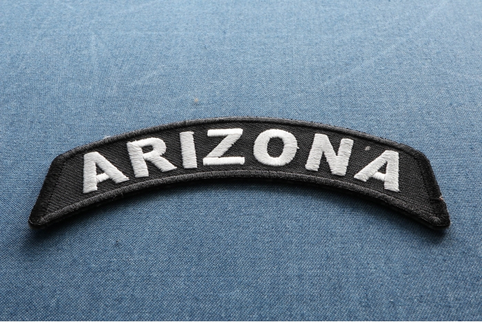 Arizona Patch Iron on State Rocker diagonal view