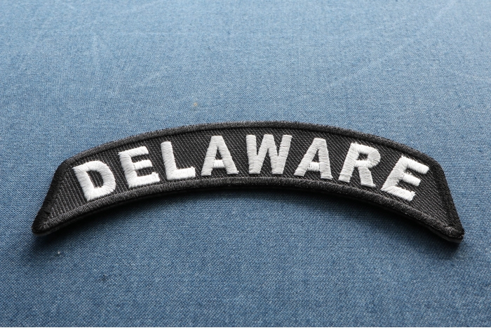 Delaware Patch Iron on State Rocker diagonal view