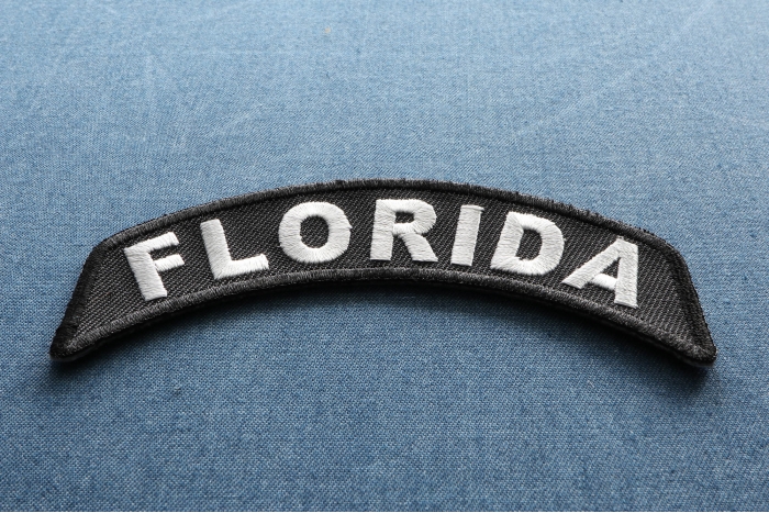 Florida Patch Iron on State Rocker diagonal view