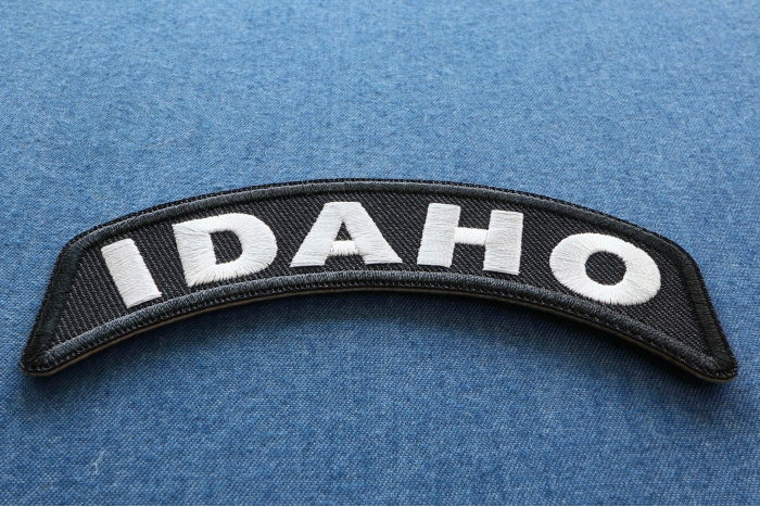 Idaho Patch Iron on State Rocker diagonal view