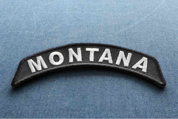 Montana Patch Iron on State Rocker diagonal view