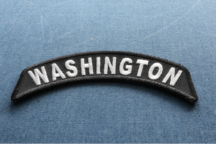 Washington Patch Iron on State Rocker diagonal view