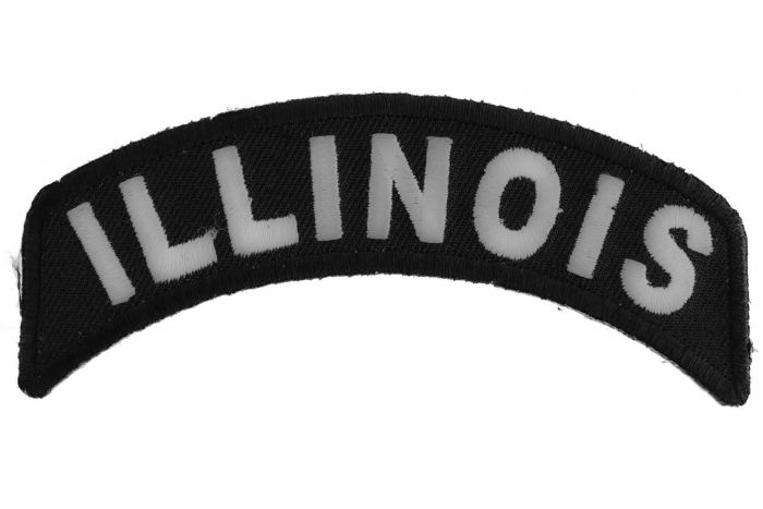 Illinois Patch Iron on State Rocker
