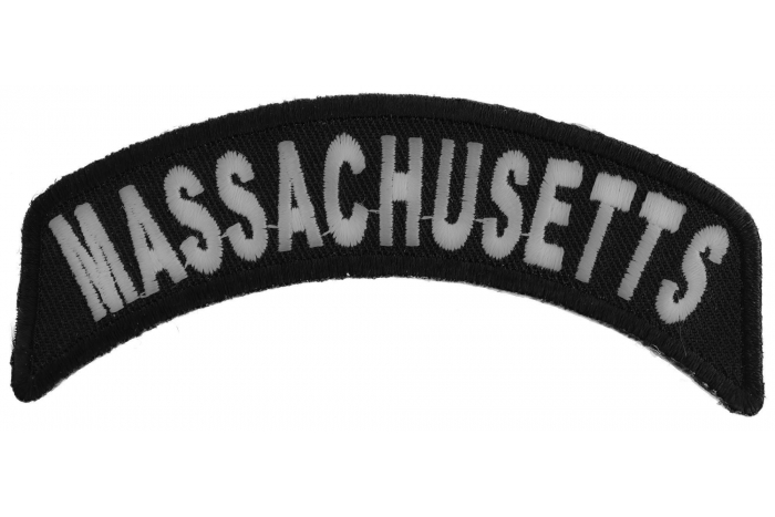 Massachusetts Patch Iron on State Rocker