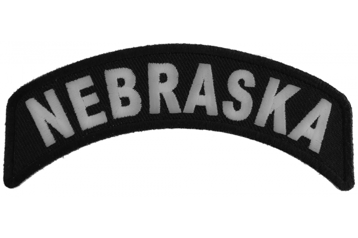 Nebraska Patch Iron on State Rocker